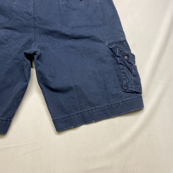Foot Locker Shorts Mens 36 Navy Blue Denim Cotton Cargo Pockets Casual Outdoor - Picture 13 of 16